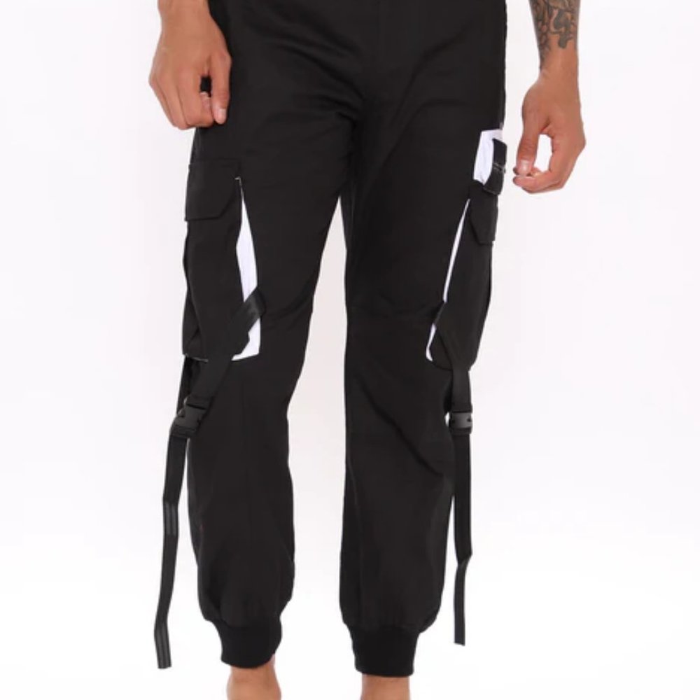 FASHION NOVA MEN Cargo Runner Pants, Size L, NwT